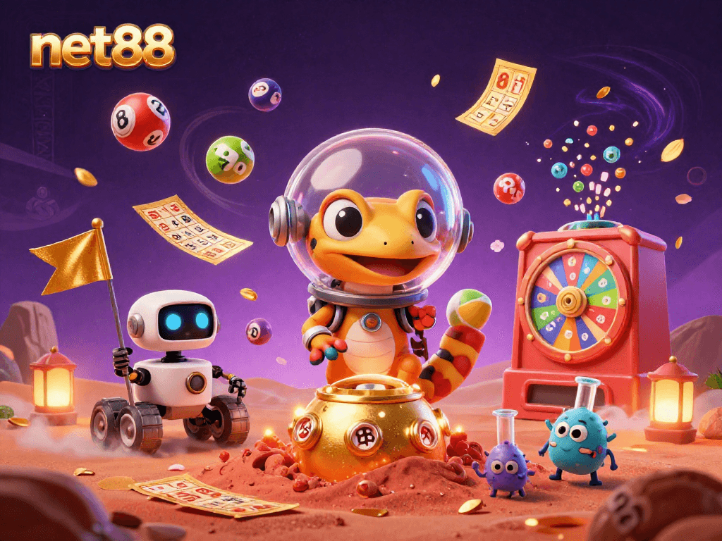 Join the Martian gecko at the golden casino in a spectacular net88 adventure filled with excitement!