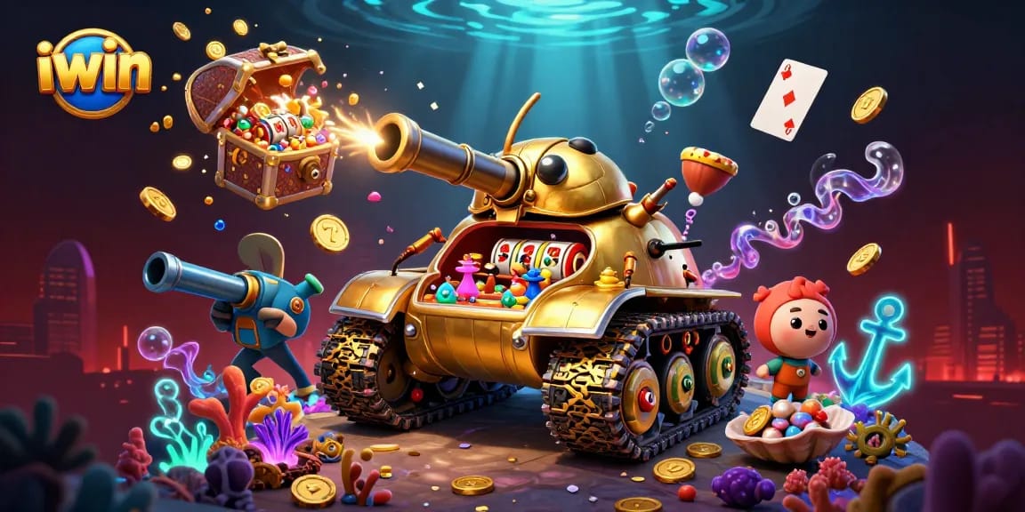 Experience the thrill of iwin's golden beetle tank casino adventure filled with slot reels and treasures.