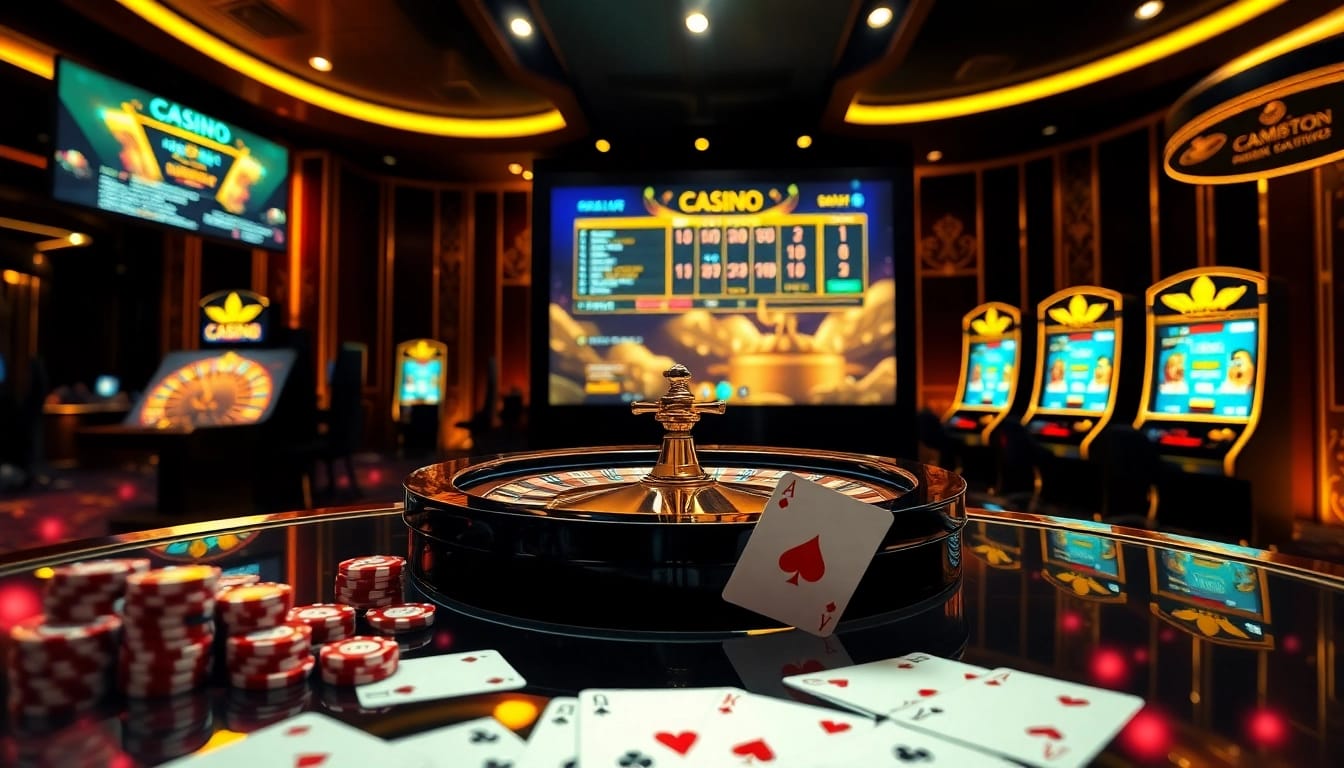 Engage in exciting online gambling activities at https://tg88-vn.jpn.com/ with vibrant visuals of casino elements.