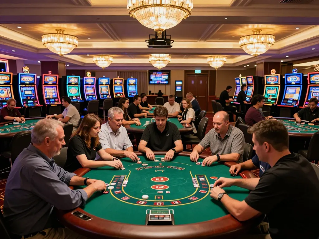 Players strategizing at the poker table, enhancing their nhandinhkeonhacai experience with precise bets.