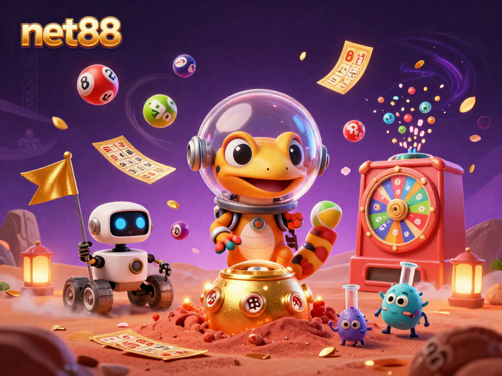 Join the Martian gecko at the golden casino in a spectacular net88 adventure filled with excitement!