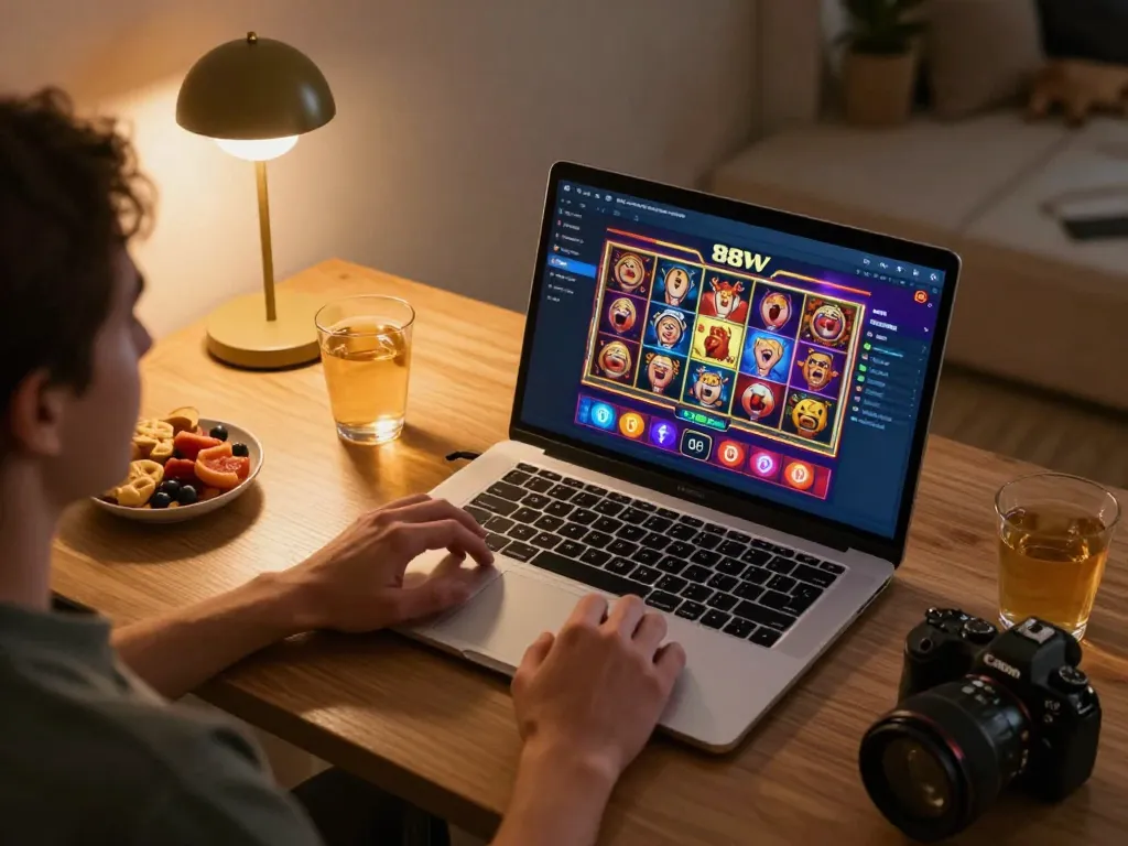 Experience thrilling gameplay with link 88vv on your laptop in a cozy home setting