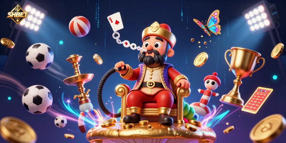 Experience SHBET's thrilling game atmosphere with a vibrant 3D casino scene filled with action.