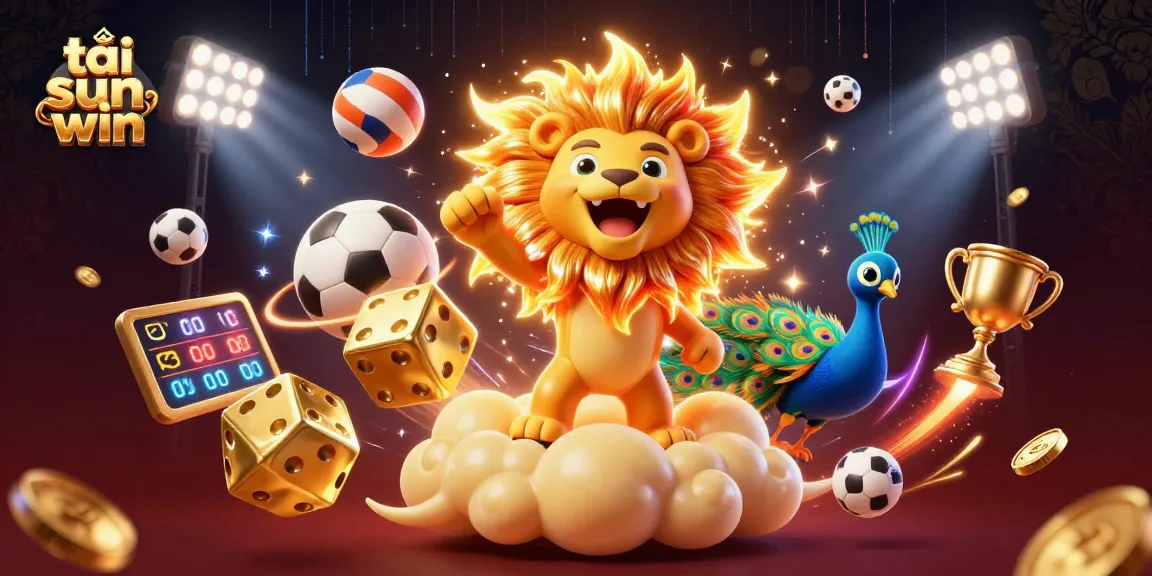 Join the excitement with tải sun win and sports elements in this vibrant gambling illustration.