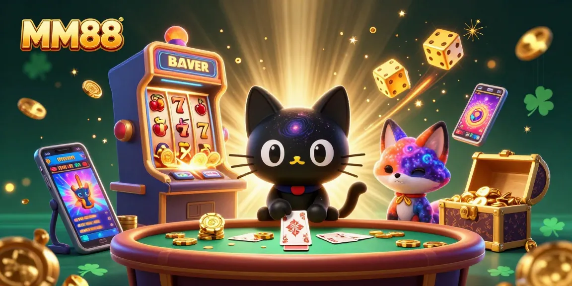 Engage with MM88's cosmic casino experience with unique characters and dynamic gaming elements.