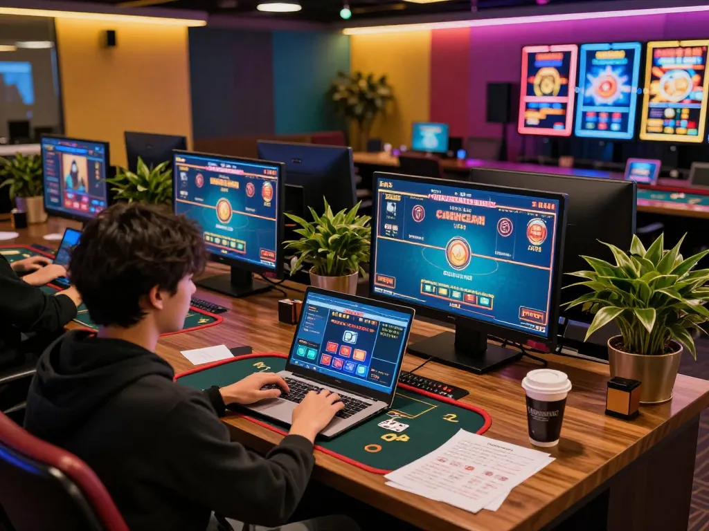Engaging poker gameplay at home via gamebaidoithuong8 with strategic setups and ambient lighting.