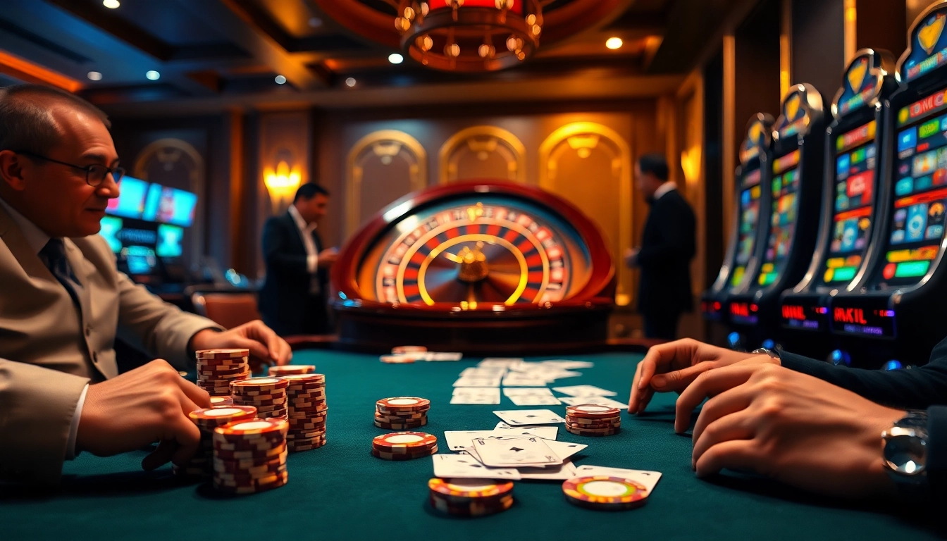Experience the thrilling atmosphere of 789BET with an elegant poker table and excited players.