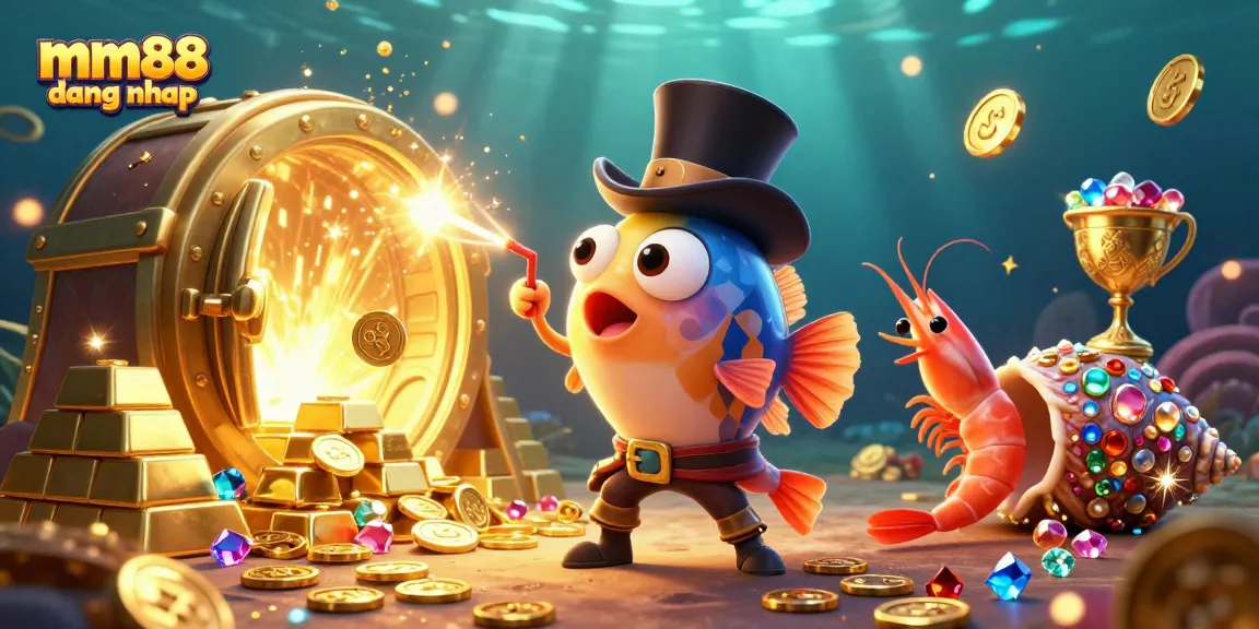 Catch golden coins and jackpots with mm88 dang nhap in an engaging underwater casino scene