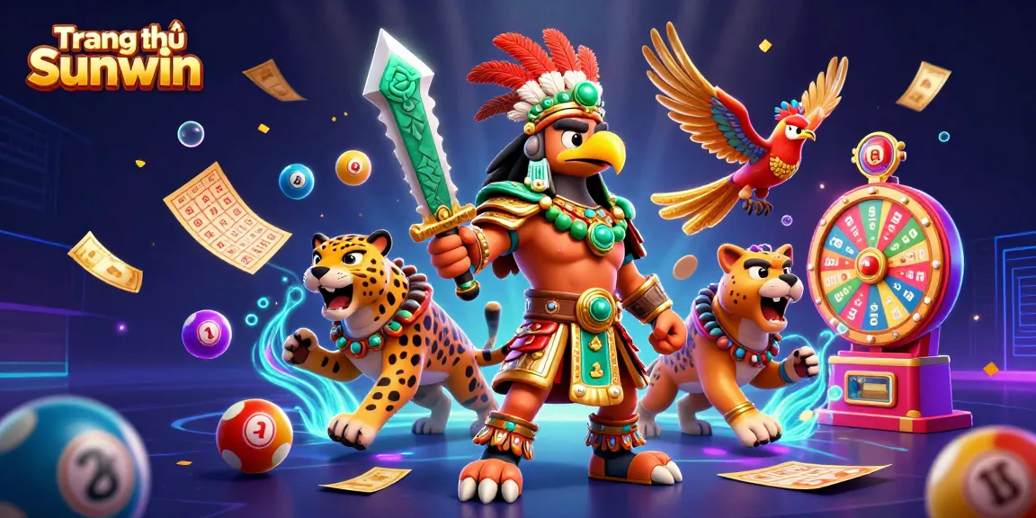 Play exciting games on Trang chủ Sunwin, featuring vibrant lottery elements and dynamic casino visuals.