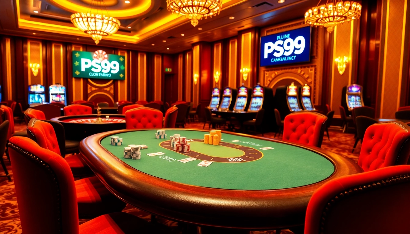 PS99's exhilarating online gambling experience with vibrant casino elements.