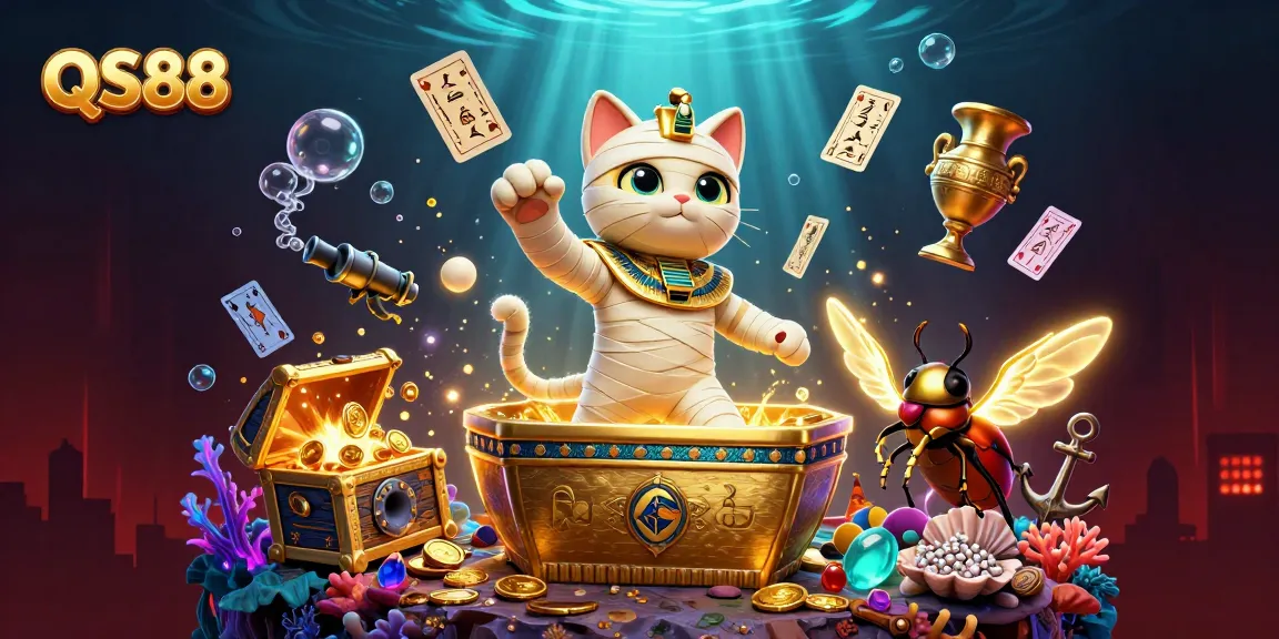 Experience thrilling adventures at QS88 with lively visuals from a vibrant pyramid casino scene.
