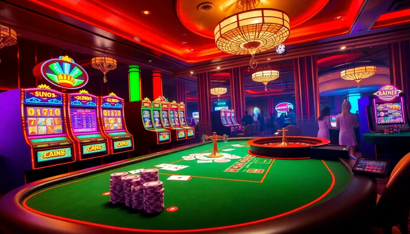 Engage in thrilling gameplay at nhà cái 888vi with vibrant casino tables showcasing colorful chips and cards.