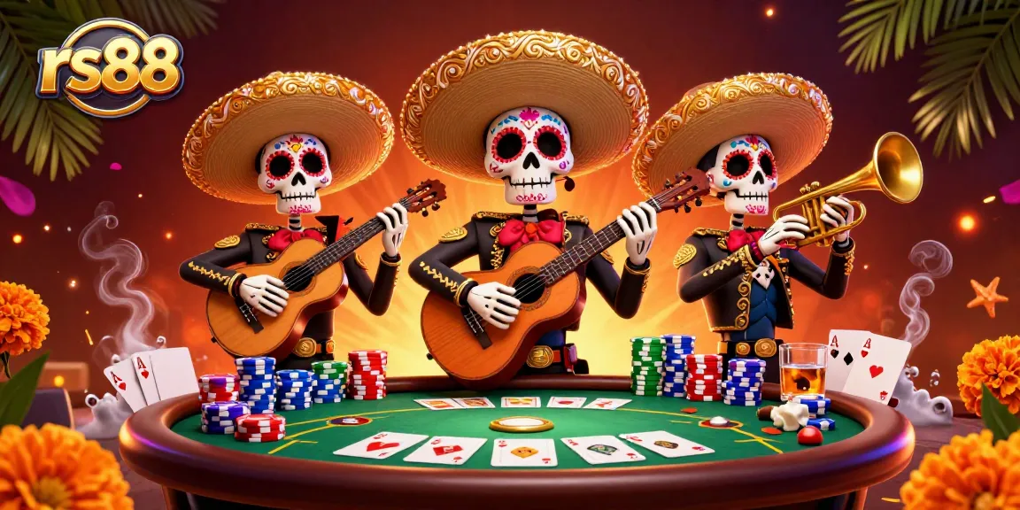Experience the vibrant action at rs88 as lively skeleton mariachi players enhance gambling excitement.