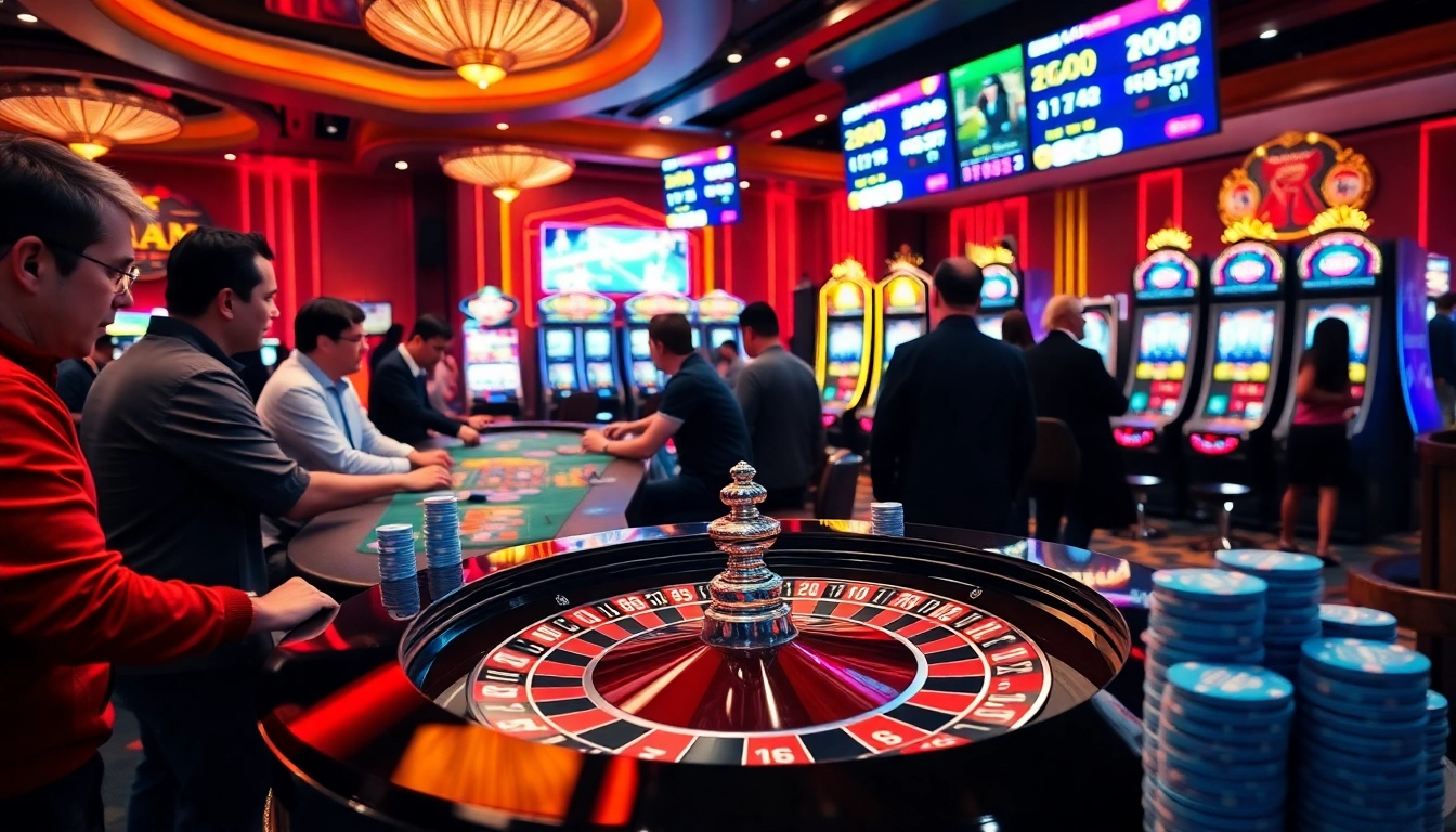 Experience the thrill of betting at a casino with 7mcn live scores in the background.