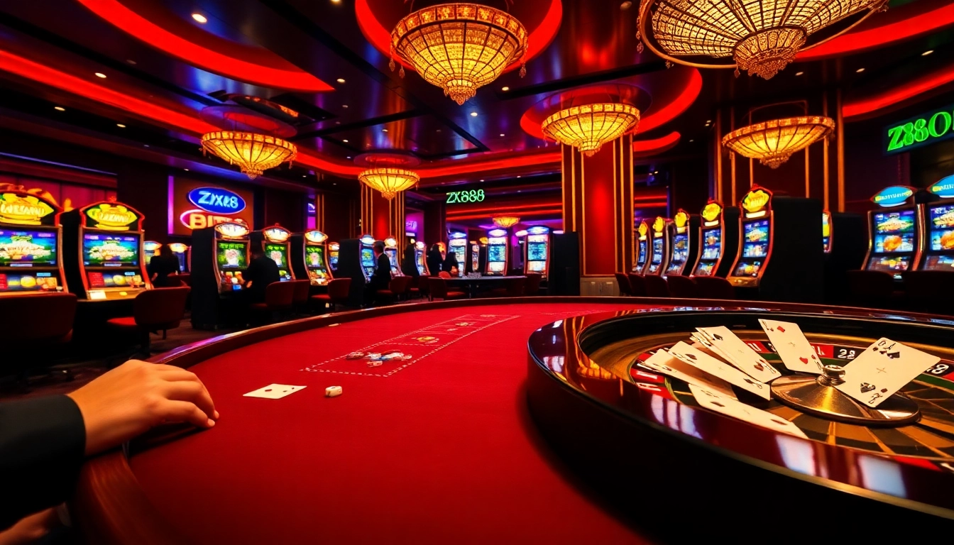 Experience the excitement at ZX88's vibrant casino tables with thrilling games and elegant atmosphere.