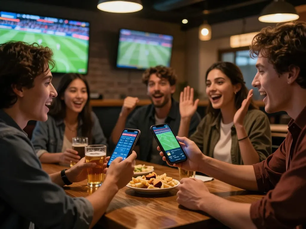 Kicking off kèo nhà cái hôm nay, a sports betting fan actively places bets on a mobile app while watching a match