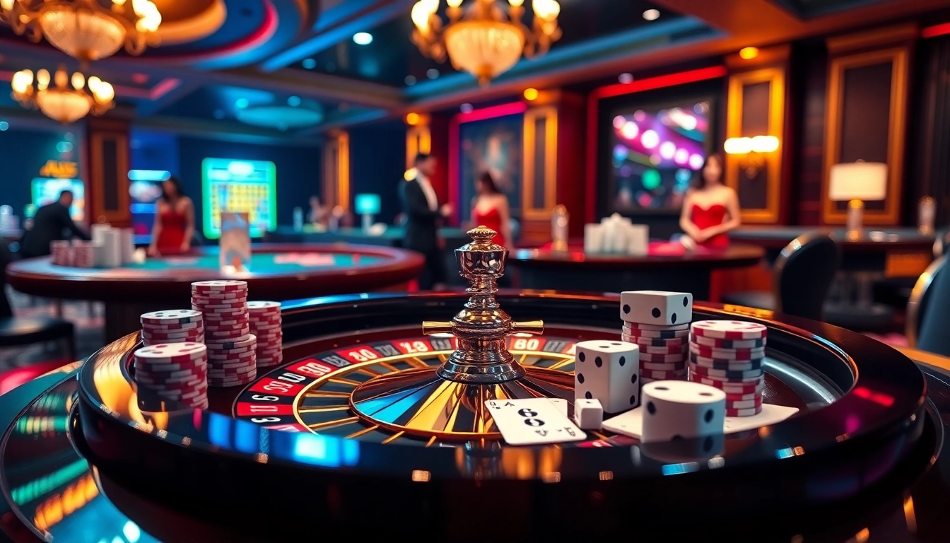 Enjoying a thrilling game at thabet.baby with vibrant casino elements and high-stakes excitement.