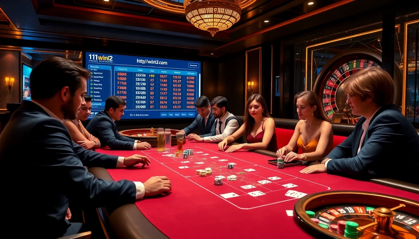 Exciting poker gameplay scene at 11win12.com showcasing high-stakes action and vibrant casino atmosphere.