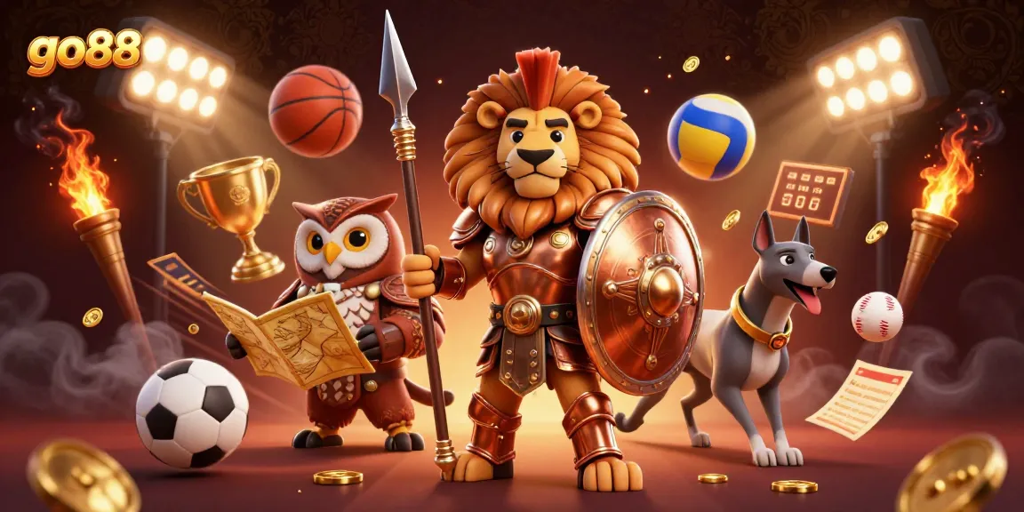 Bet on go88 like a champion with a Spartan lion, owl strategist, and greyhound messenger.