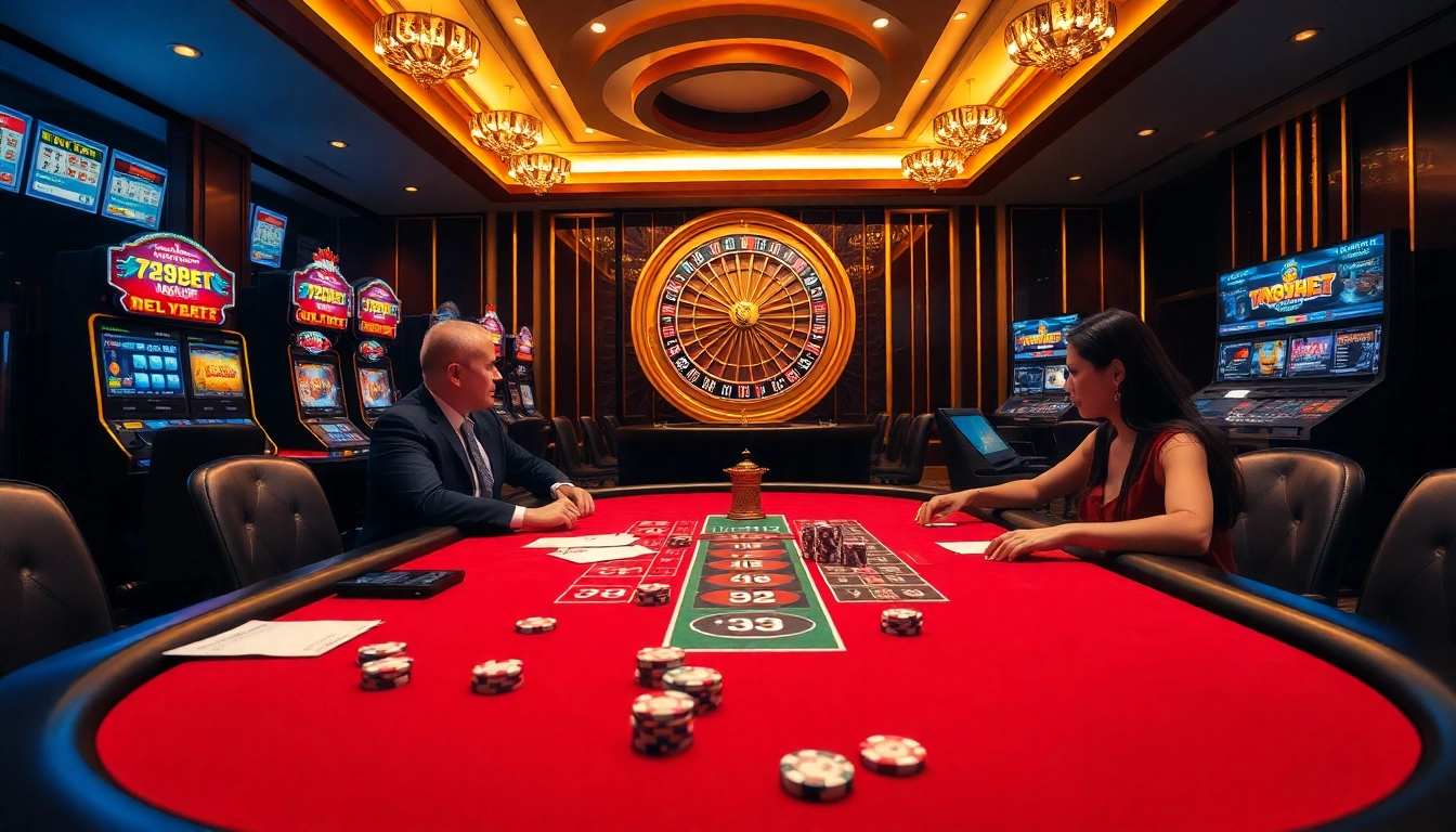 Players enjoying high-stakes poker at 789bet casino under luxurious lighting.