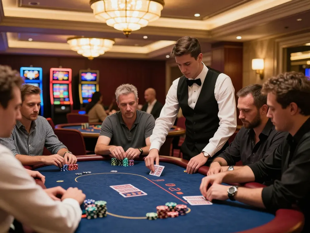 Players engage in exciting poker action at PH22 casino table, showcasing intense gameplay atmosphere.