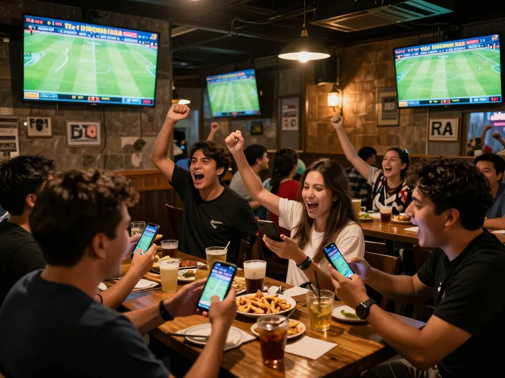 Tỷ Lệ Bóng Đá action with fans engaged in live sports betting at a lively sports bar