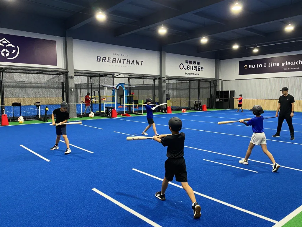 Training at the Hit Club, where young athletes enhance their batting skills for success.