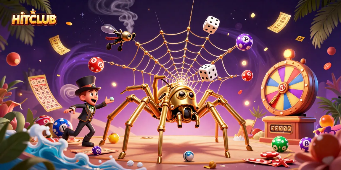 Engage with HITCLUB's unique gambling offerings amidst a vibrant casino scene filled with dynamic elements.