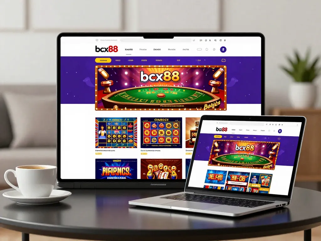 Engaging with bcx88's online casino platform showcasing diverse gaming options and promotions
