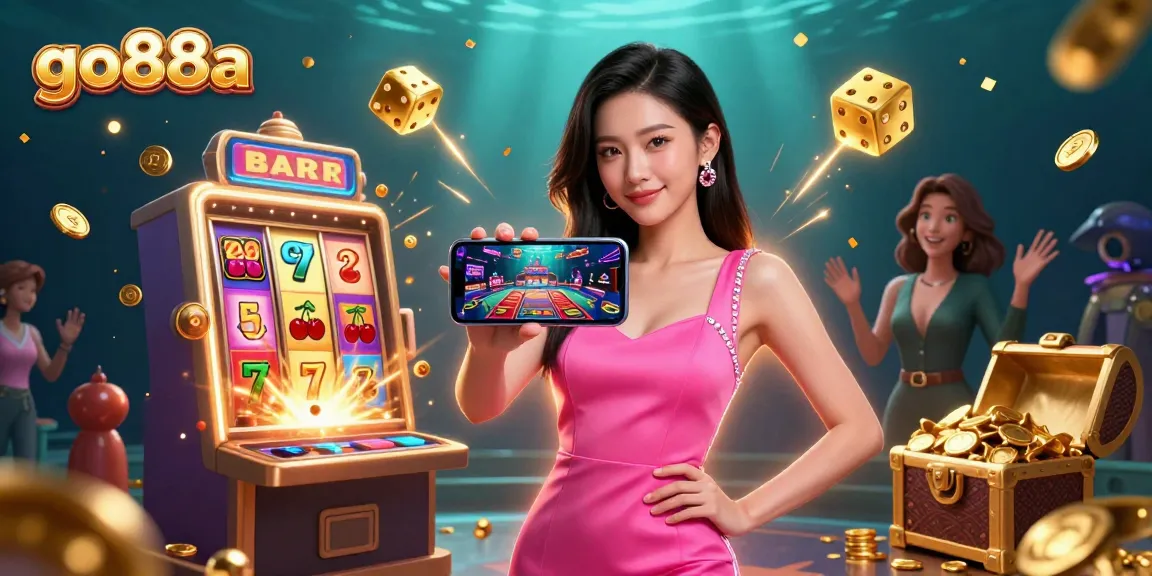 Engage with go88a's vibrant casino experience showcasing slot machines, live dealer games, and jackpots.