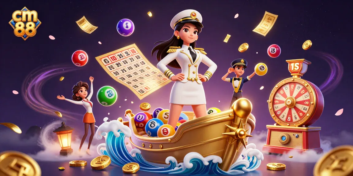 Play exciting games at cm 88, where colorful lottery balls burst into action in this vibrant online casino scene.