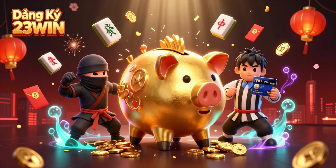 Engage in Đăng Ký 23WIN with dynamic casino scene featuring lively characters and rich elements.