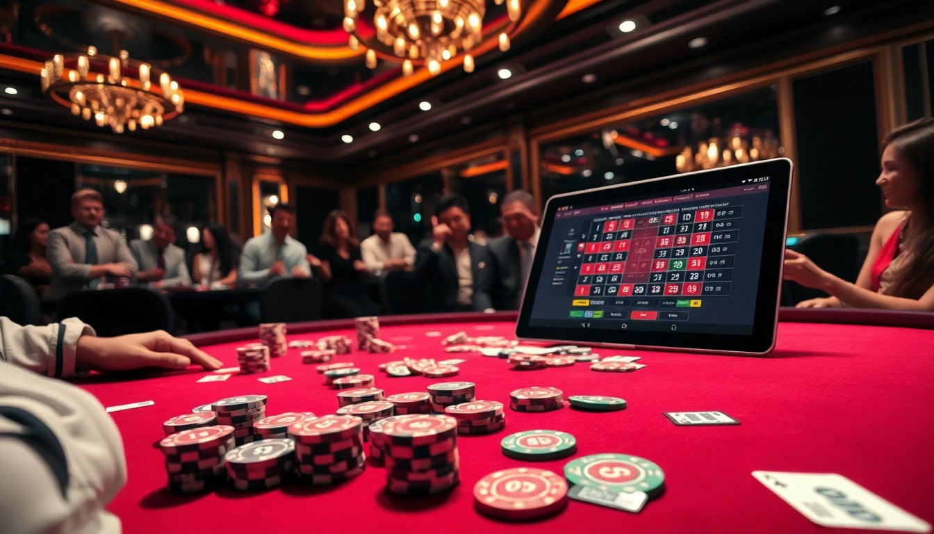 Experience the thrill of SODO66 with a vibrant poker scene featuring luxurious casino elements.