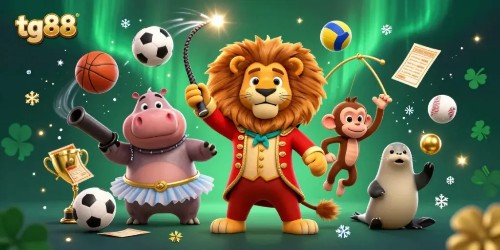 Experience the thrill of tg88 games with our animated casino characters and dynamic sports elements.