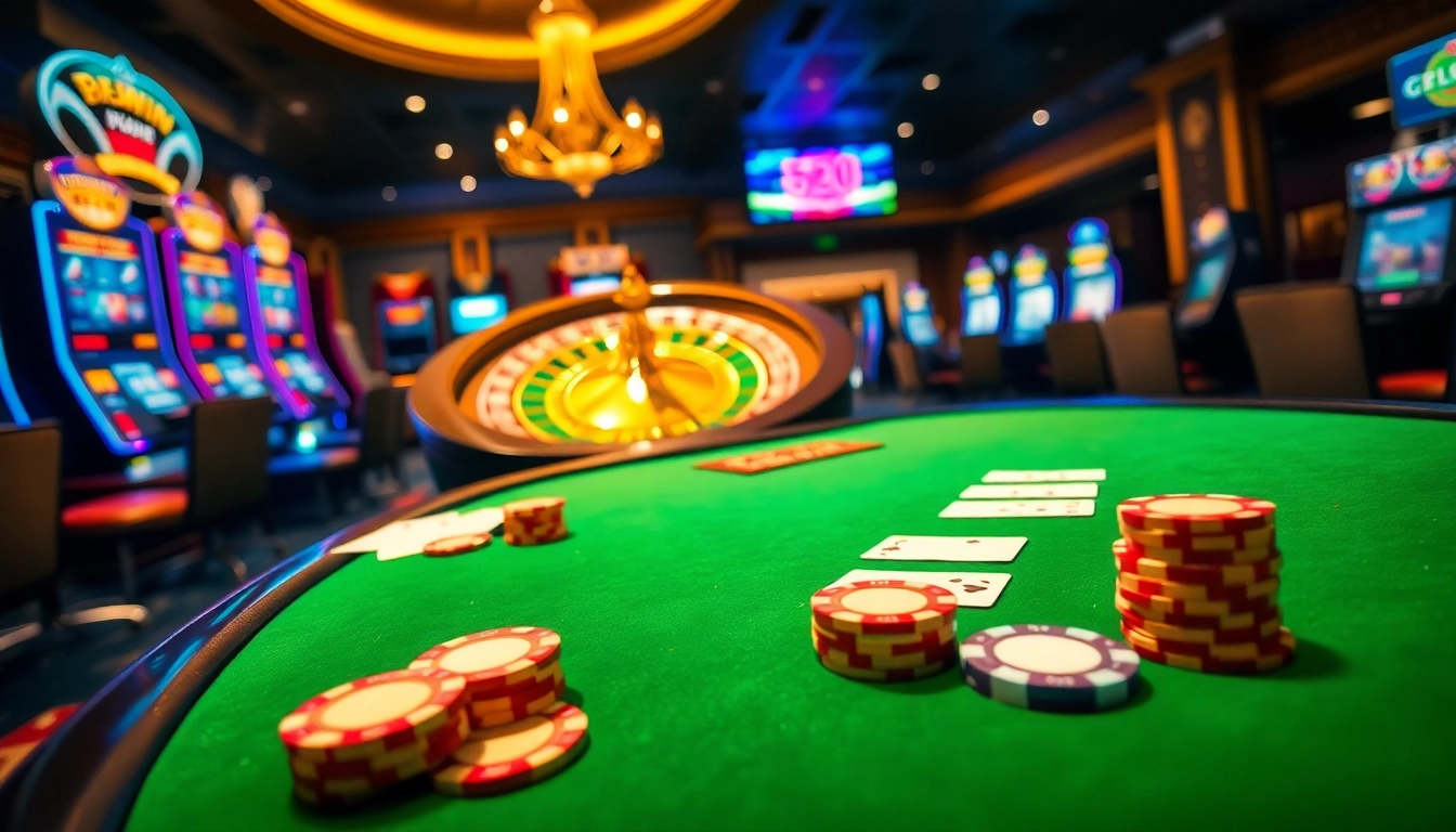 Players enjoying poker and slots at the vibrant 58WIN casino.