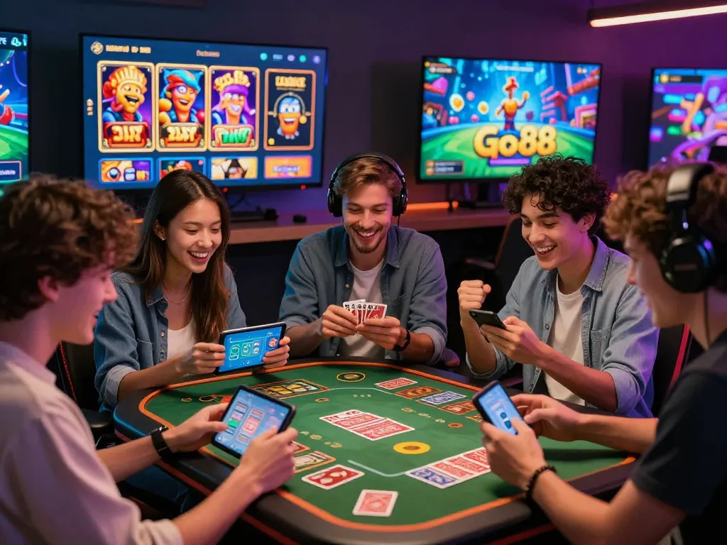 Players enjoying engaging Go88 online games in a vibrant social environment.