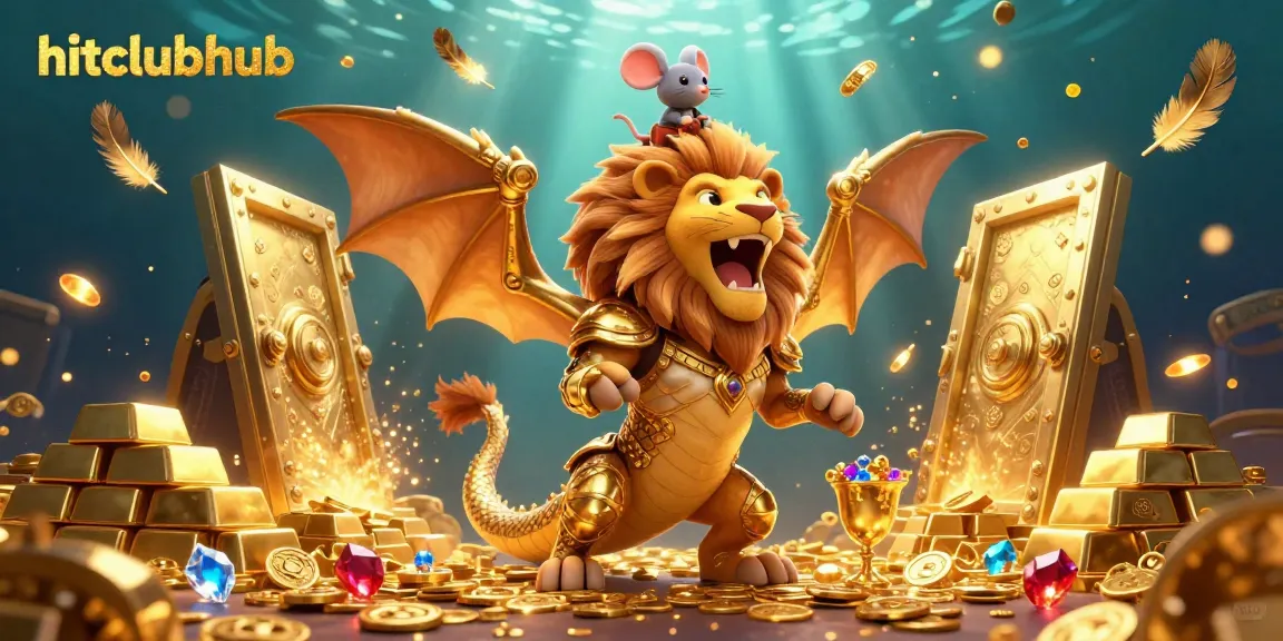 Experience excitement at hitclubhub as the chimera roars triumphantly among treasure and sparkling gems.