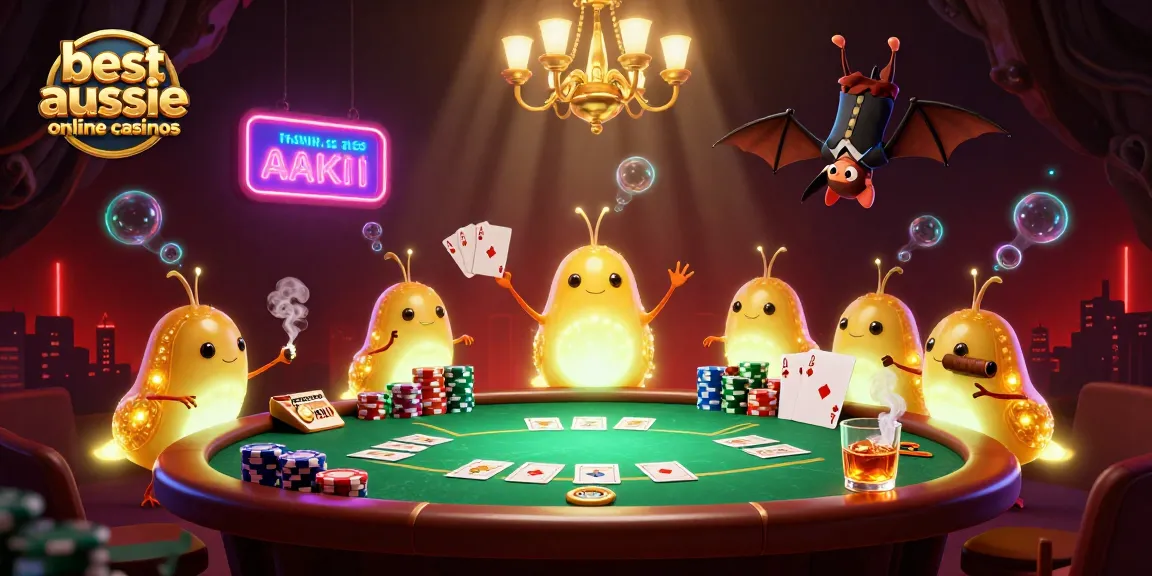 Experience the excitement of the best aussie online casinos illuminated by glowworms and a bat dealer.