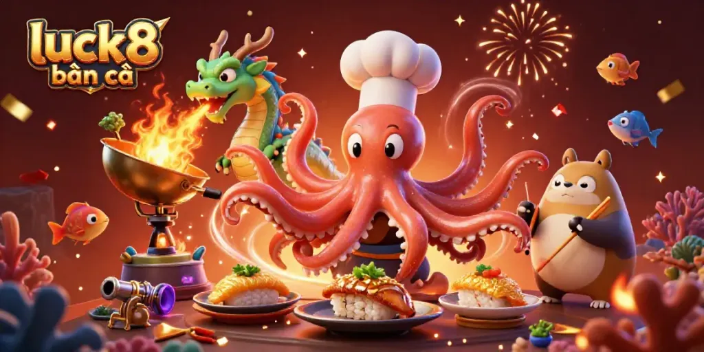 Experience the thrilling luck8 bắn cá adventure with vibrant underwater scenes, lively characters, and dynamic action!