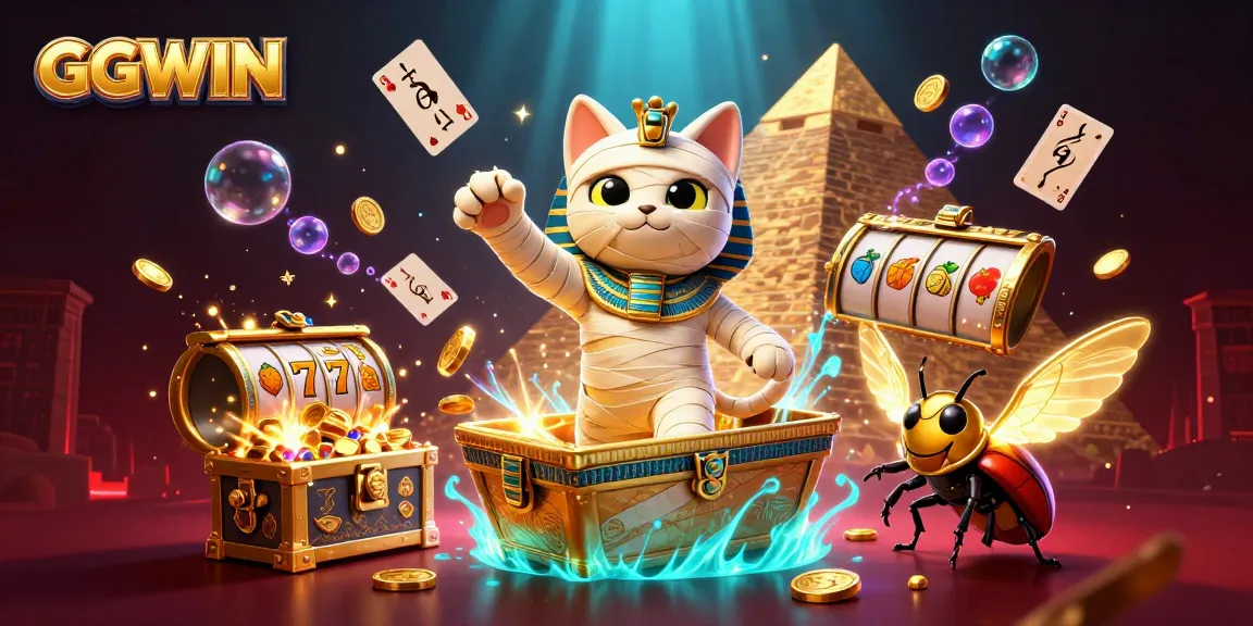 Experience the thrill of gaming with GGWIN in this vibrant, action-packed casino scene.