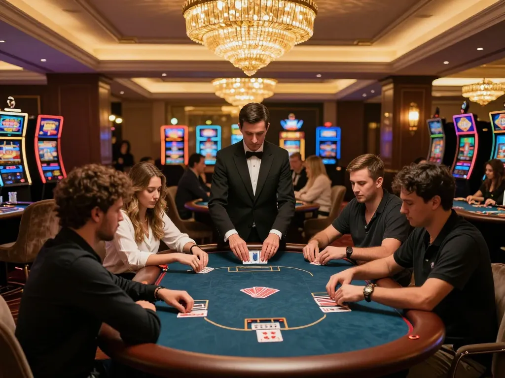 High-stakes poker action at a luxurious VIP area in 88 club casino with intense players
