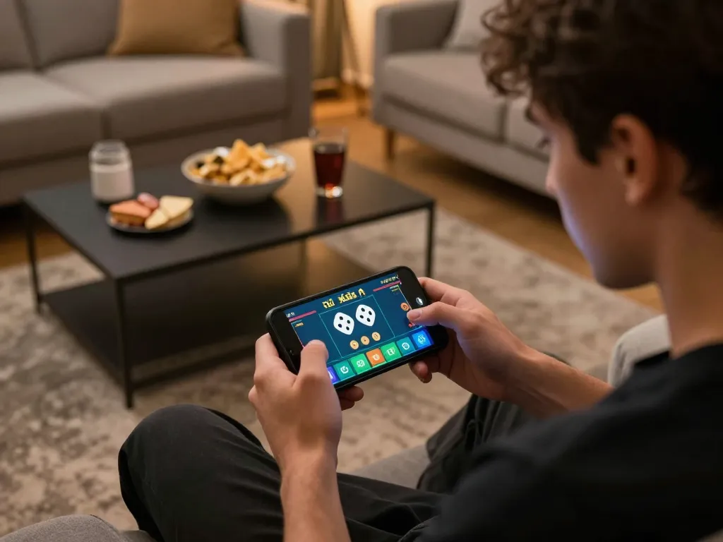 Tài xỉu online gameplay in a cozy setting, highlighting player engagement and strategic betting choices