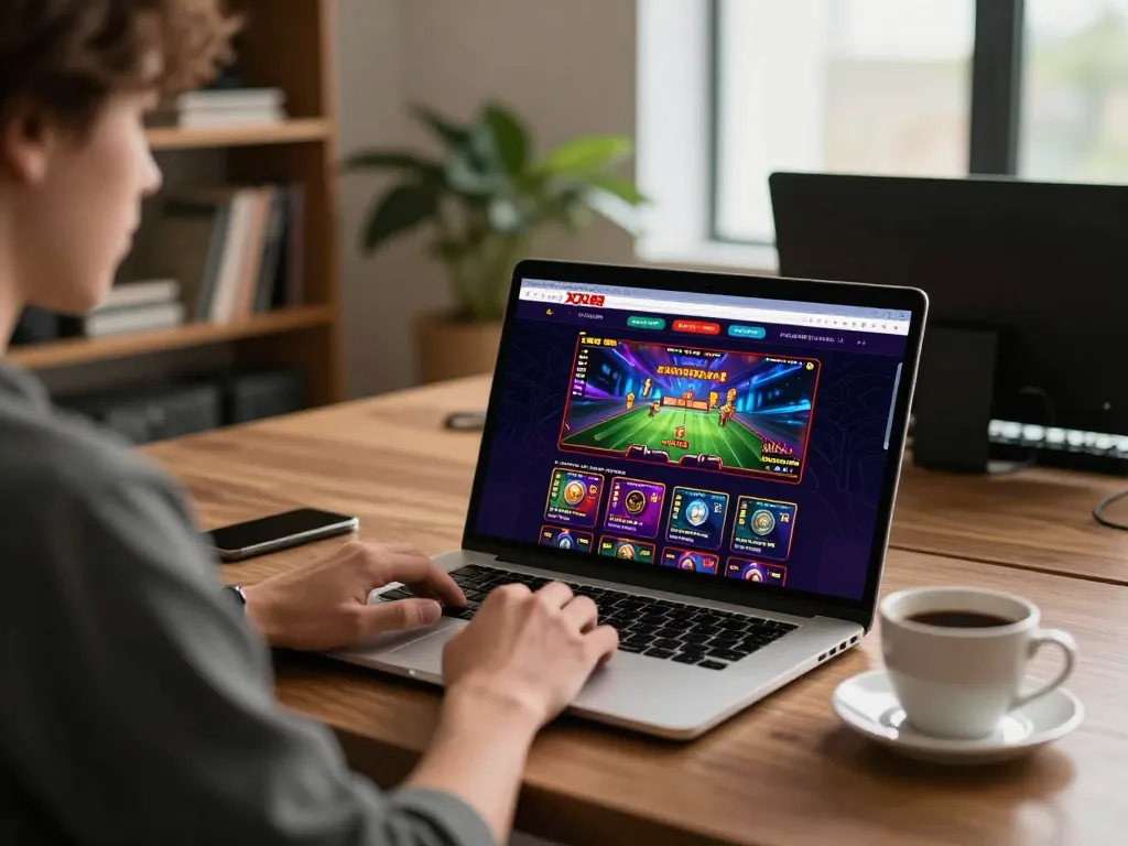 Experience dynamic gameplay on XX88's online casino platform with a cozy setup.