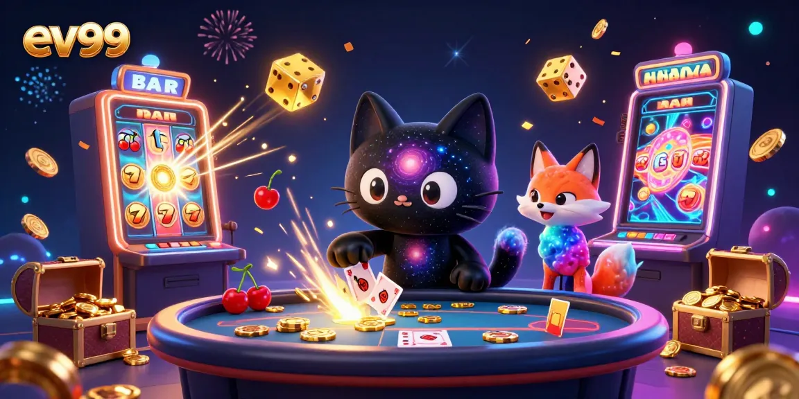 Experience exciting games at ev99 with dynamic characters and vibrant casino elements.